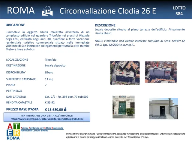 C.ne Clodia 26 E, Roma, (Roma)