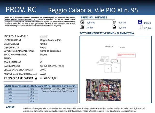 VIALE PIO XI n. 95, Reggio di Calabria, (Reggio di Calabria)